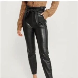 Abercrombie & Fitch Black Paper Bag Women’s Pants High Waist